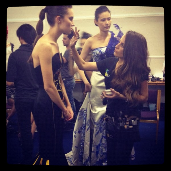 make-up artist and hair stylist jade kisnorbo at work | uk, london, australia